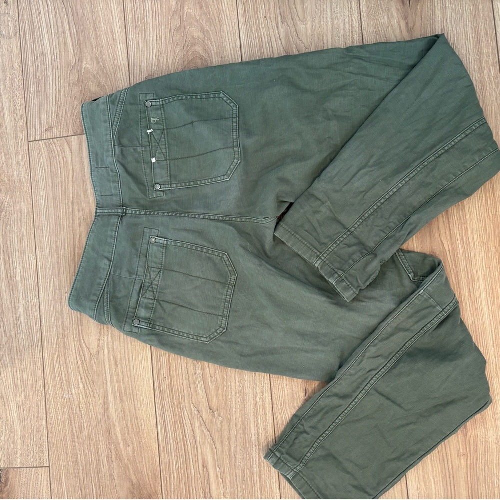 Pilcro Forest Green Straight Leg Pants